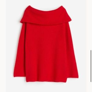 Oversized off the shoulder sweater